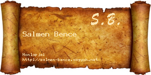 Salmen Bence névjegykártya